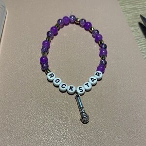 Song title fandom vibes Handcrafted bracelet by me💜💛🎸🎤